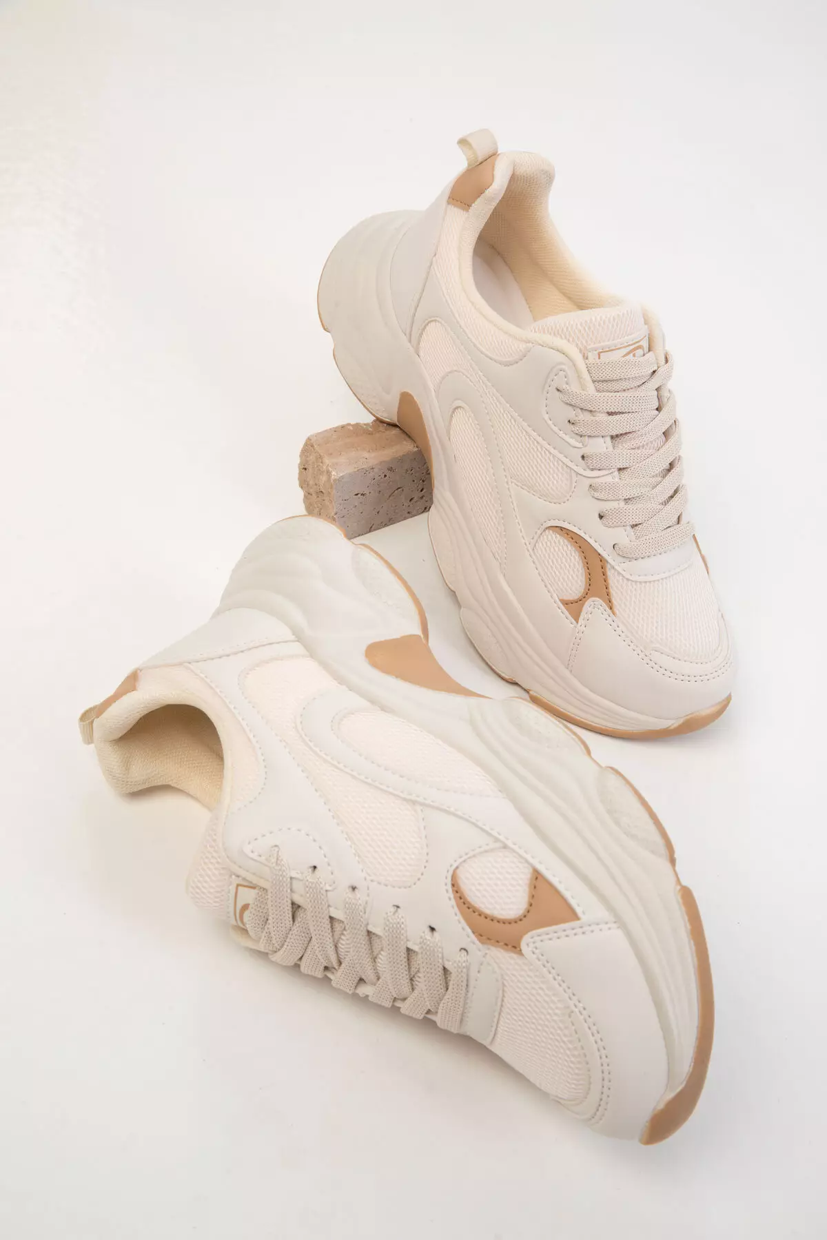 Beige-Tan Women's Sneaker 20566