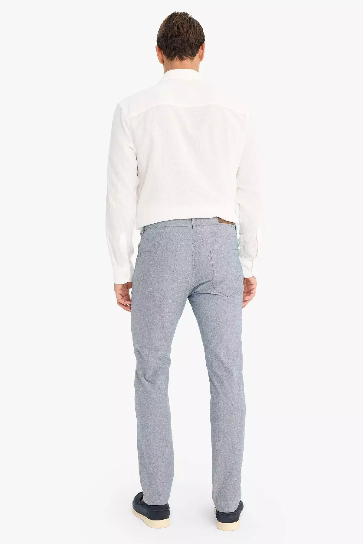 Summer Chino Canvas Textured Trousers Slim Fit Slim Fit Pockets Narrow Leg T1055Az25Sp