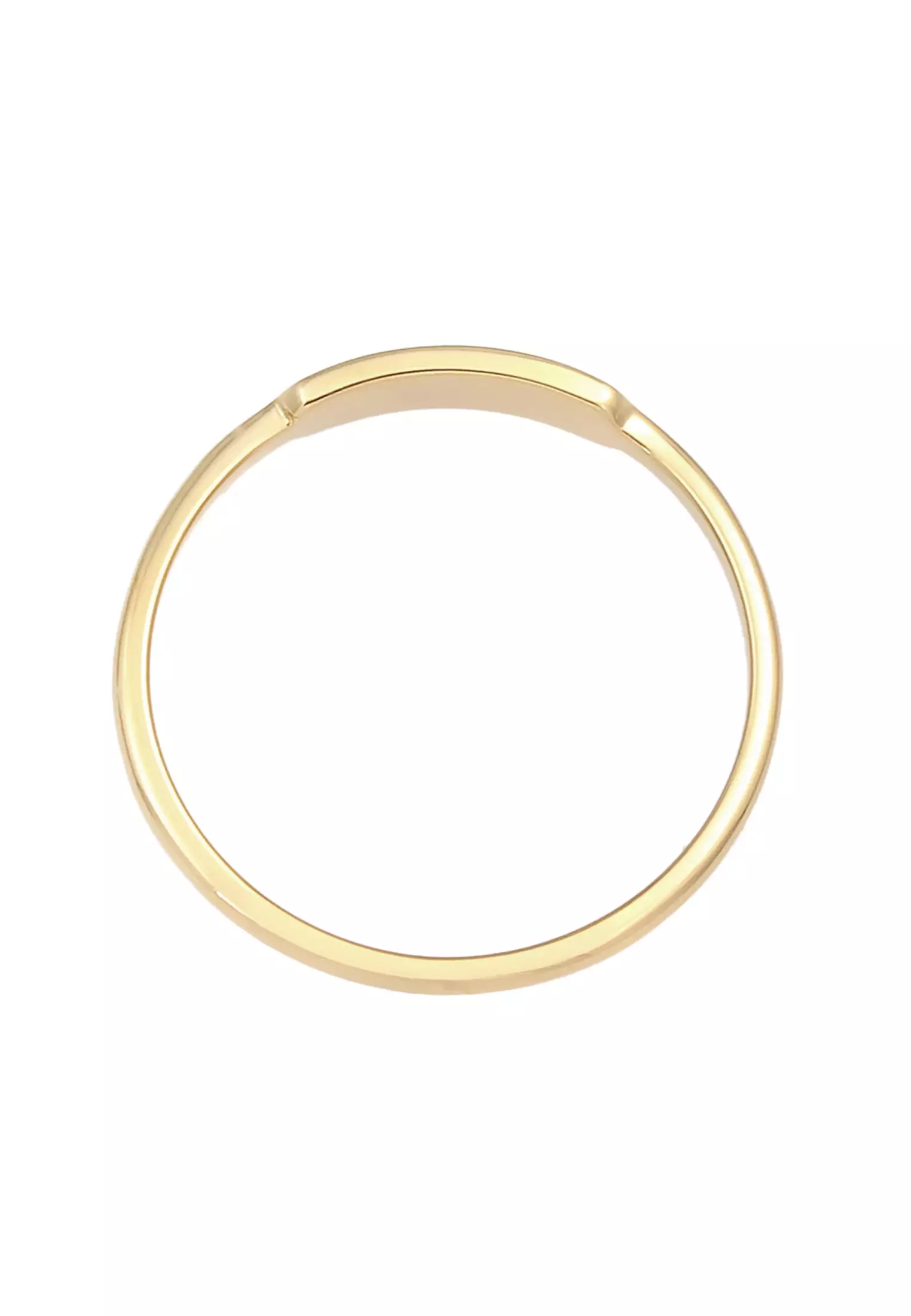 Ring Woman Signet Ring Rectangle Geo Design in 375 Yellow Gold
