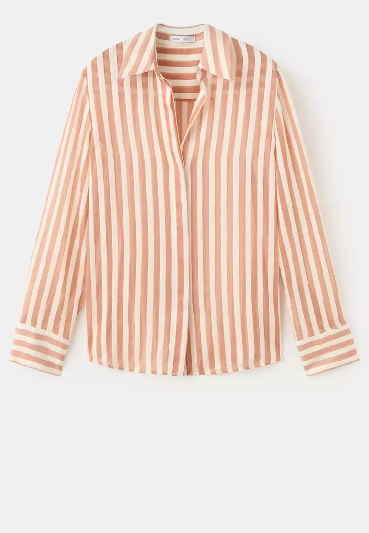 Semi-Transparent Striped Shirt