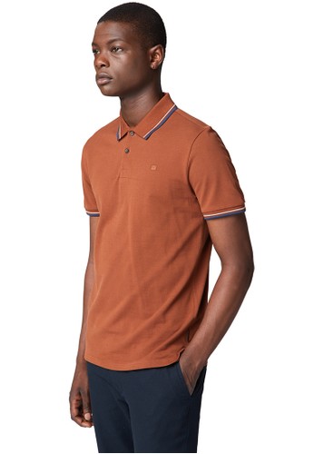 BEN SHERMAN T-Shirt Men/'s Tipped Polo T-Shirt Cotton Romford Pink Size Medium