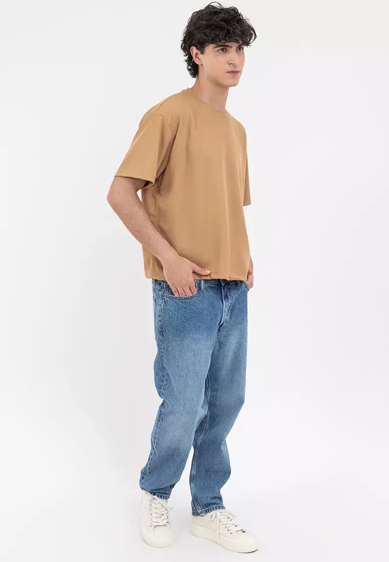 Men's Boxy Logo Tee Sand