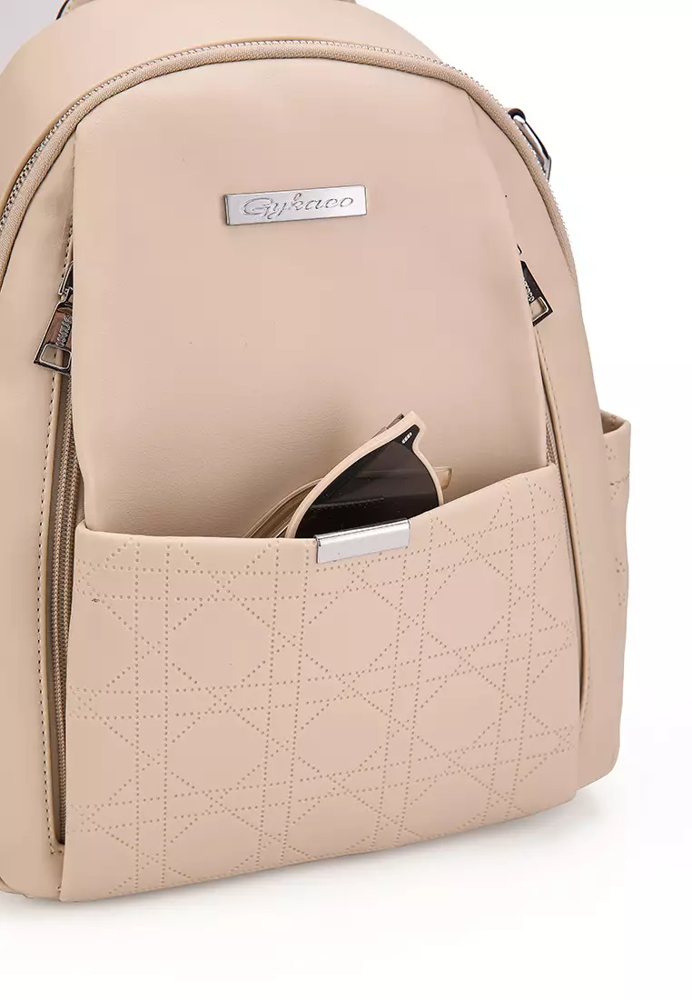 GYKACO SORAN Beige - Tas Ransel Wanita - Fashion Backpack (IMPORT)