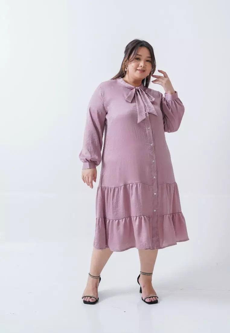 Plus Size Long Dress Ollenca dusty lilac