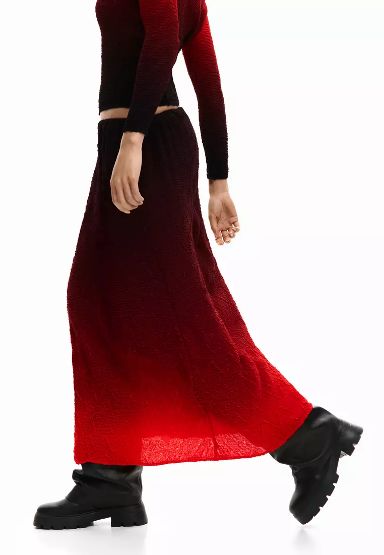 Gradient midi skirt