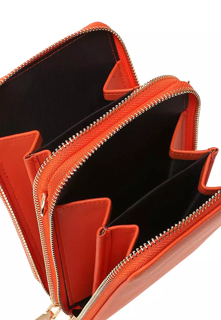 Sling Bag Tas Selempang Wanita Dompet Multifungsi 3 Zipper Material Leather Kulit ORIGINAL