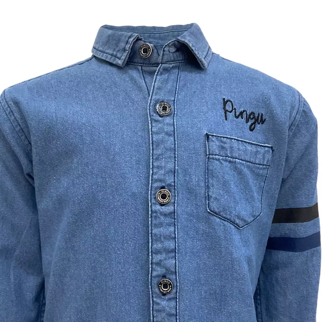 Pingu Kemeja Anak Laki Laki Chambray Panjang N92106723