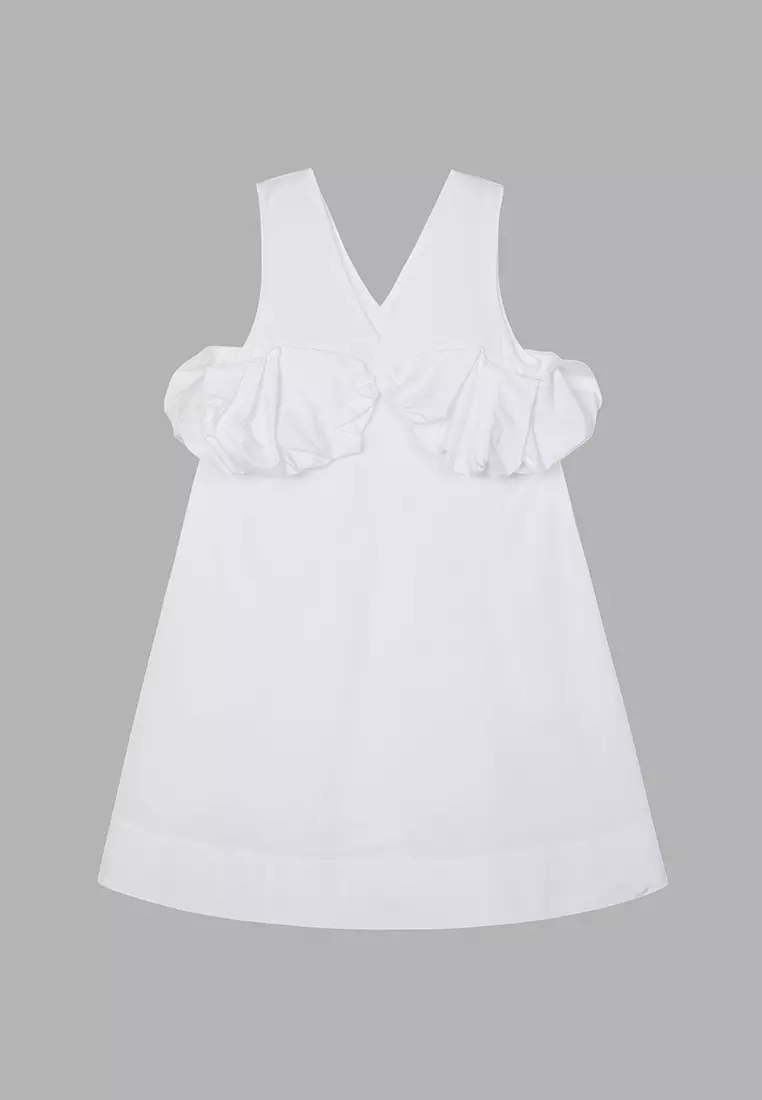 Poplin A-Line Elegant Sleeveless Dress