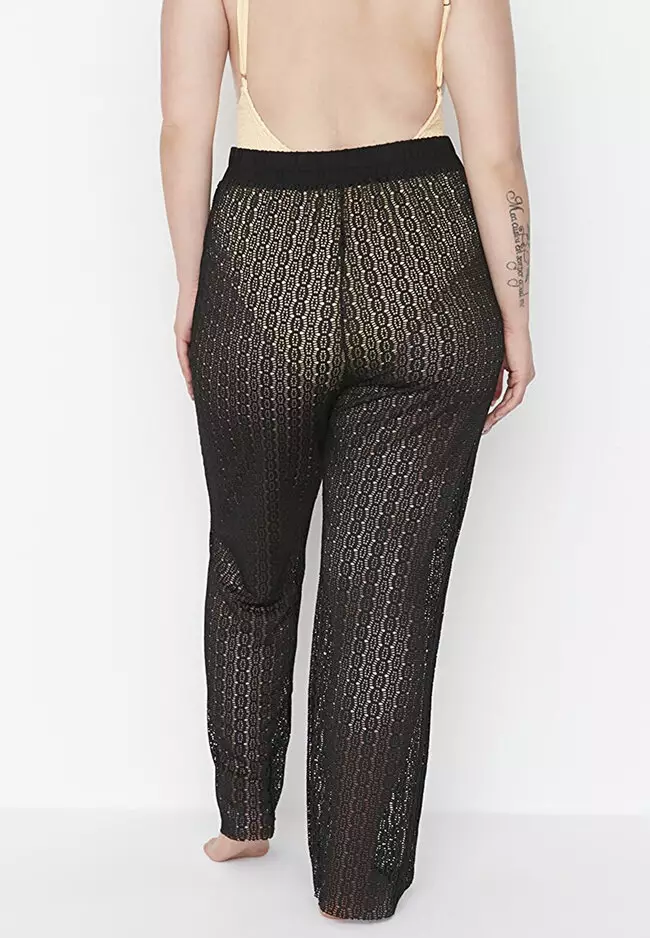 Plus size mesh sales beach pants