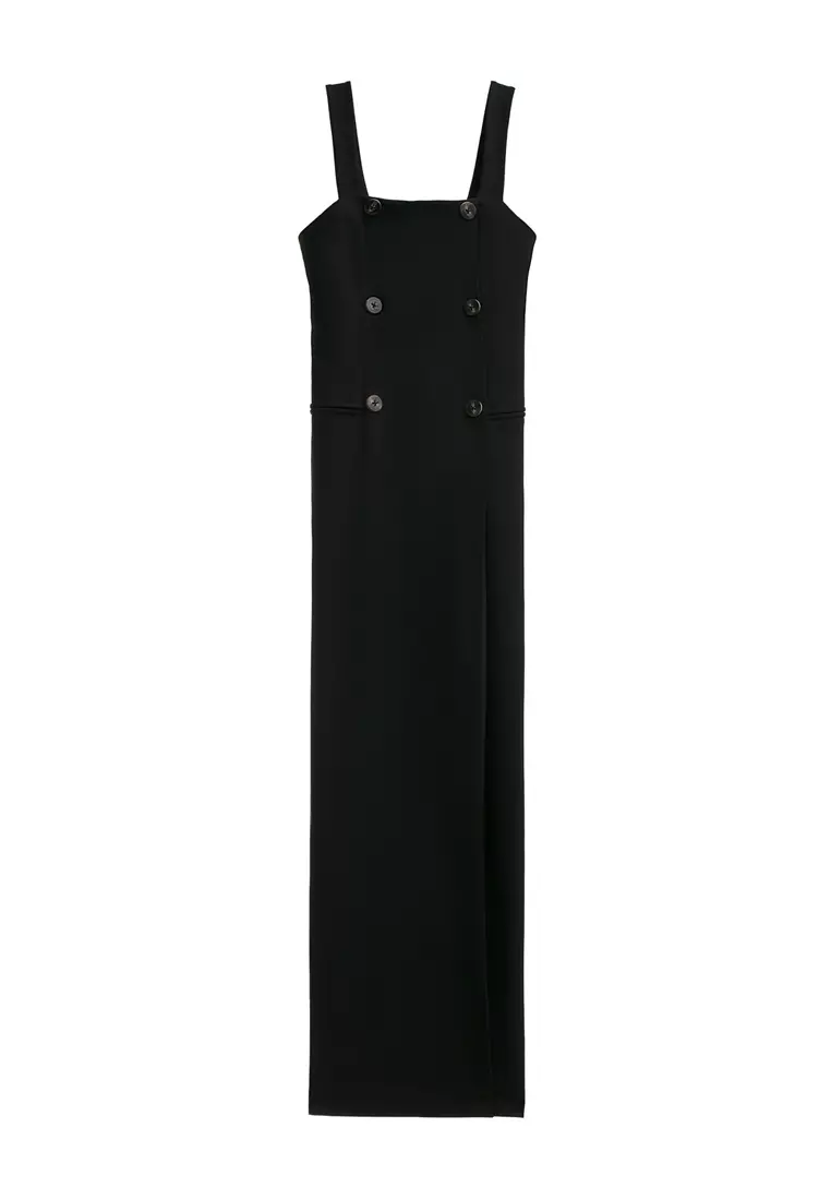 Front Panel Sleeveless Jumpsuit