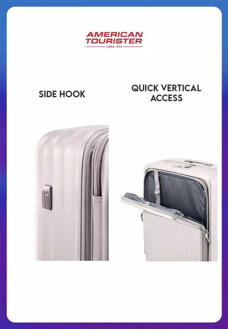 American Tourister Koper Hardcase Tranto Spinner Medium 25 Inch EXP TSA BO - Warm Grey