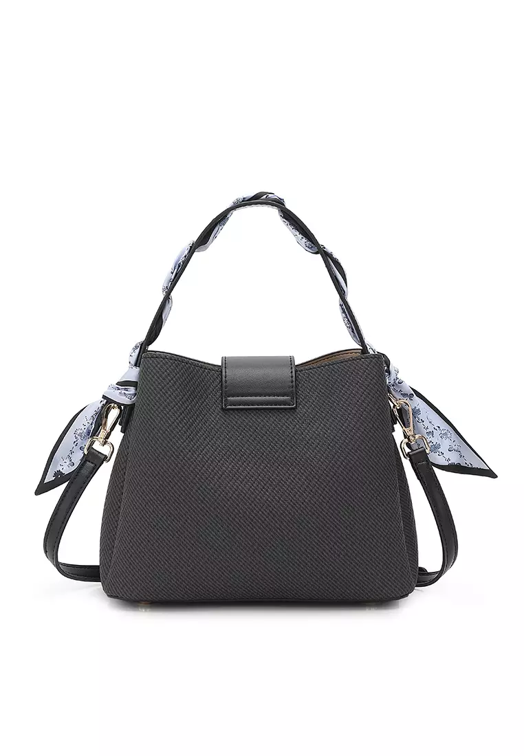 Women's Top Handle Bag / Sling Bag / Crossbody Bag / Shoulder Bag (Tas Tangan Wanita / Tas Selempang Wanita / Tas Bahu Wanita) - Hitam