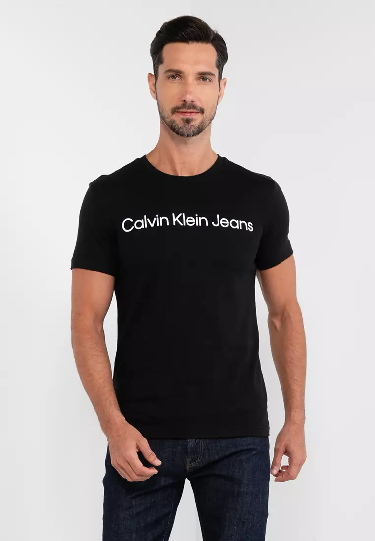 calvin klein jeans institutional logo slim fit t shirt