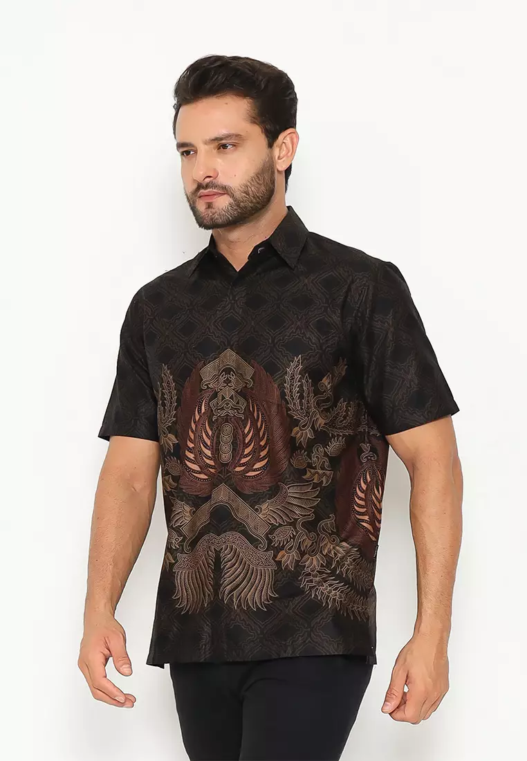 Hadinata Batik Pria Kemeja Pendek Ikhsan Ishika