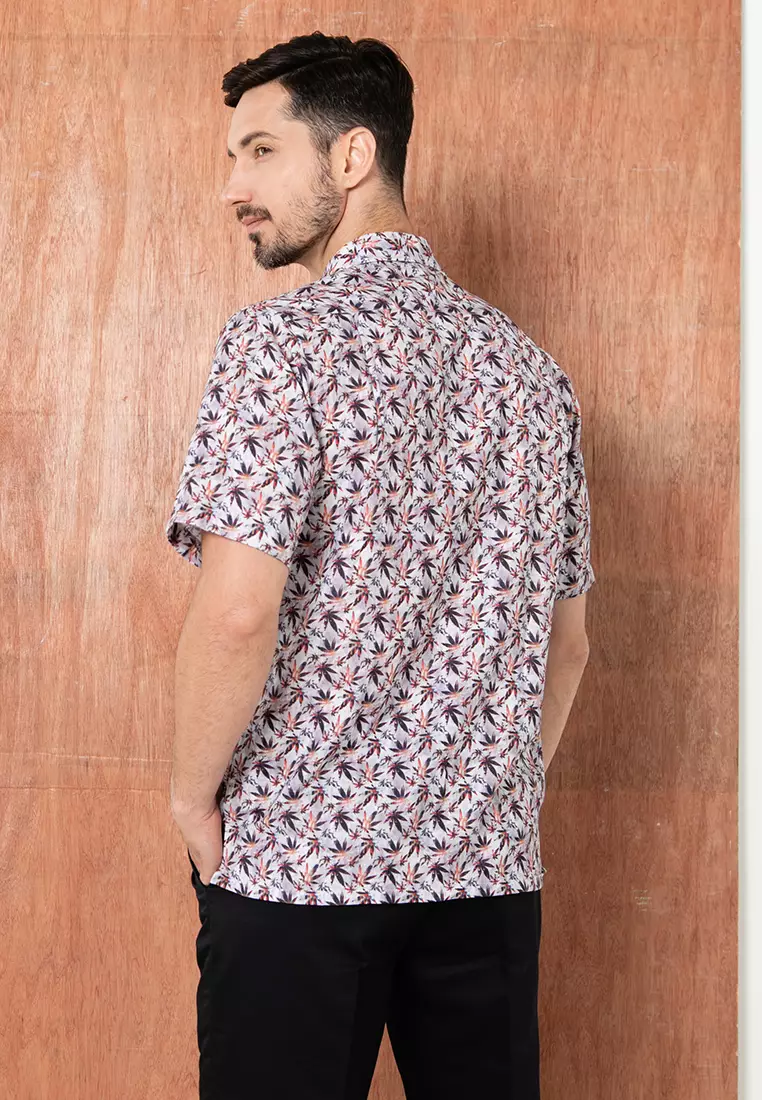 Mens floral short sleeve dress shirts online