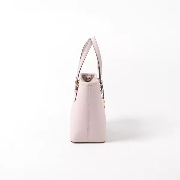 Tas MICHAEL KORS JET SET GHW TEXT PINK MINI TOTE BAG WITH LS 100% ORIGINAL