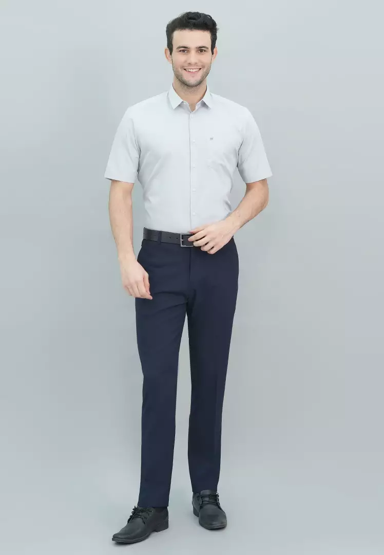 Johnwin - Gosen Pants - Celana Kerja - Celana Formal - Reguler Fit - Polyester - Navy - F.992.008.167.C