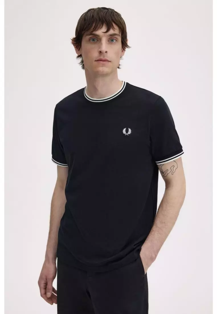 Fred Perry M1588 Twin Tipped T-Shirt (Black)