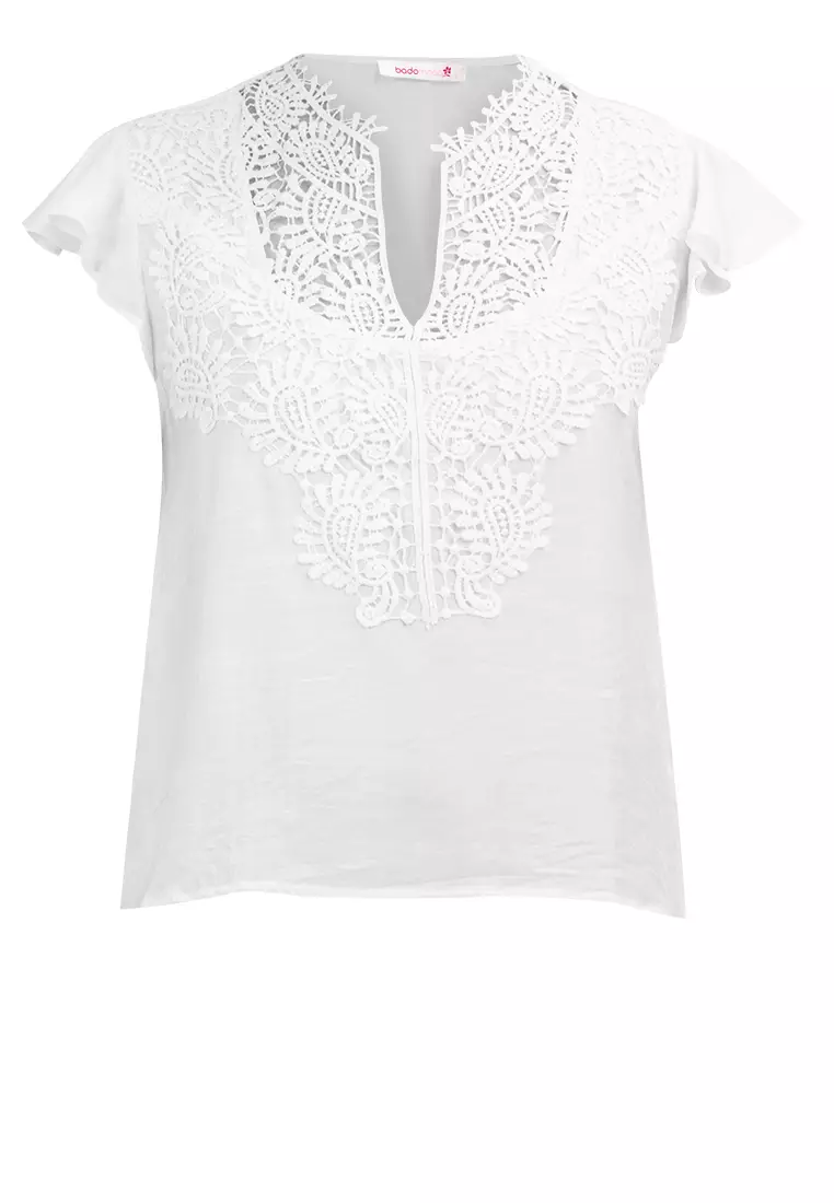 Chantily Lace Bib Filipiniana Blouse