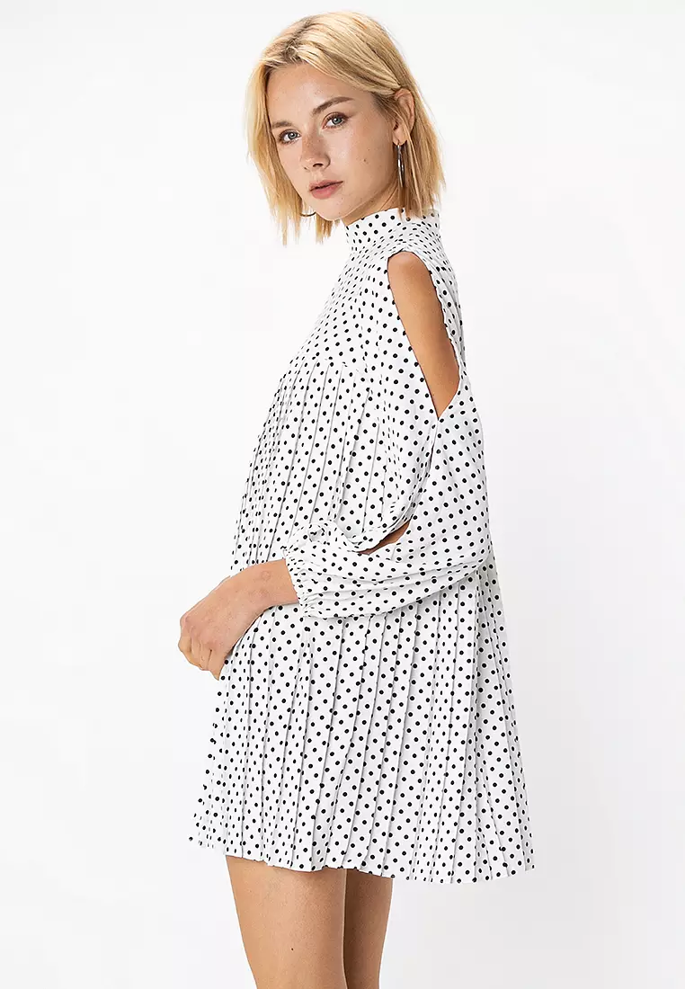 Asos design pleated trapeze mini dress 2025