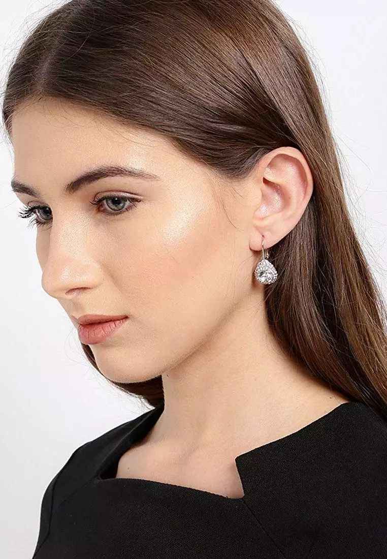 Swarovski clear sales crystal earrings