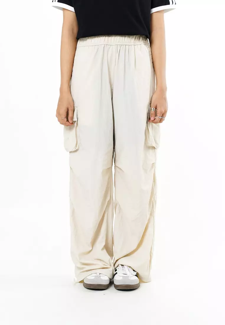 Greenlight Women's Long Cargo Pants Loose Fit Nylon Taslan Naho HP-C081225