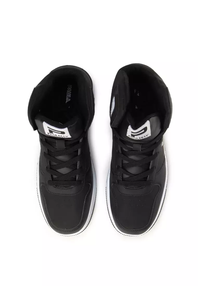 PAULMAY - Sepatu Sneakers Pria Lisbon High - Black White
