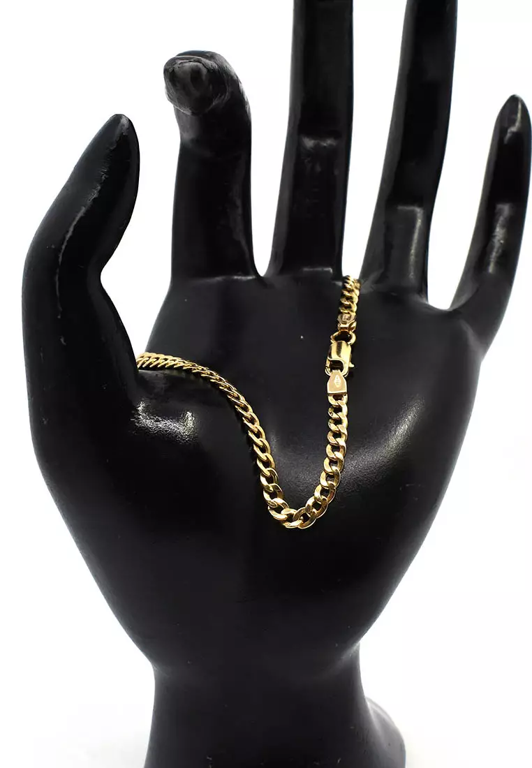 18K Italian Made Yellow Gold Bracelet