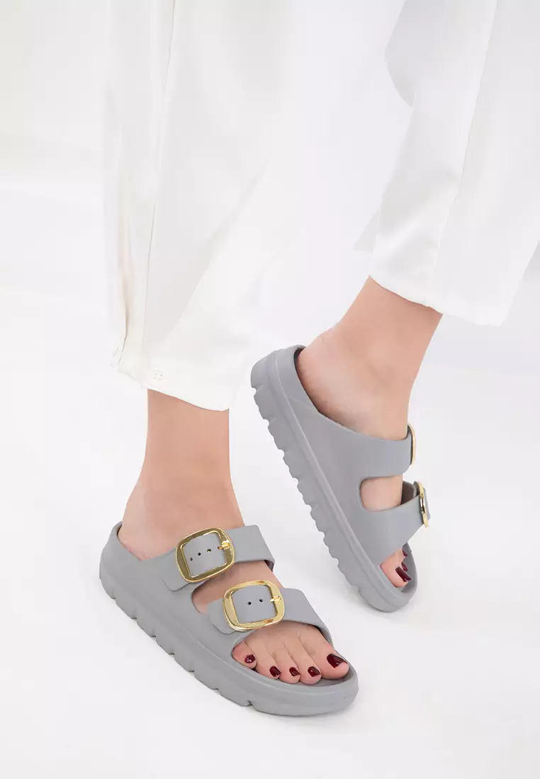 Gray Women's Slippers 20418