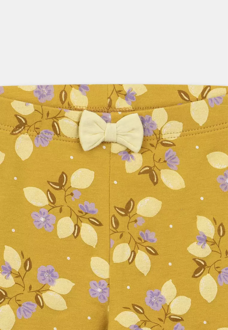 Yellow Printed Leggings