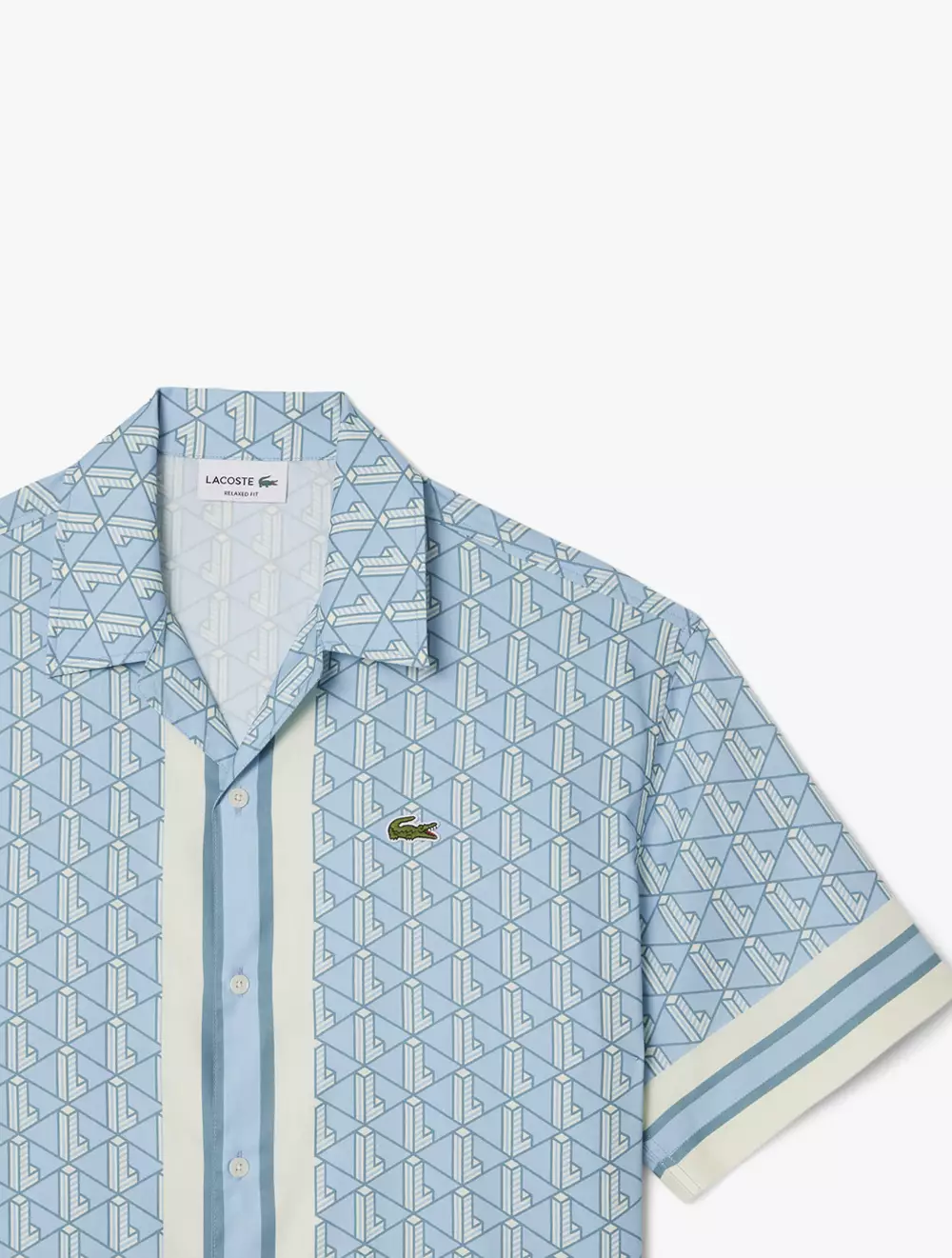 Straight Cut Monogram Shirt - Blue