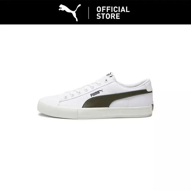 ◆PUMA◆ Bari Casual CV 38938301 Bari Casual Canvas Sneakers | PUMA White-Dark Olive-Vapor