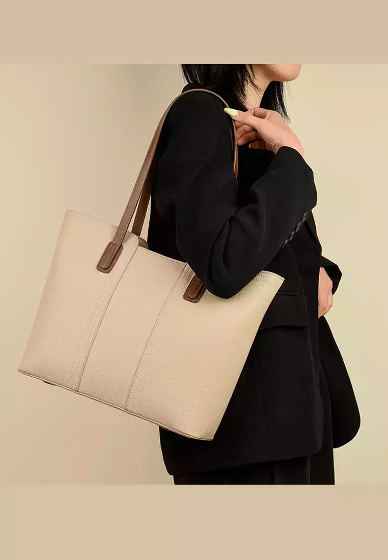 Minimalistic Chic Faux Leather Tote Bag