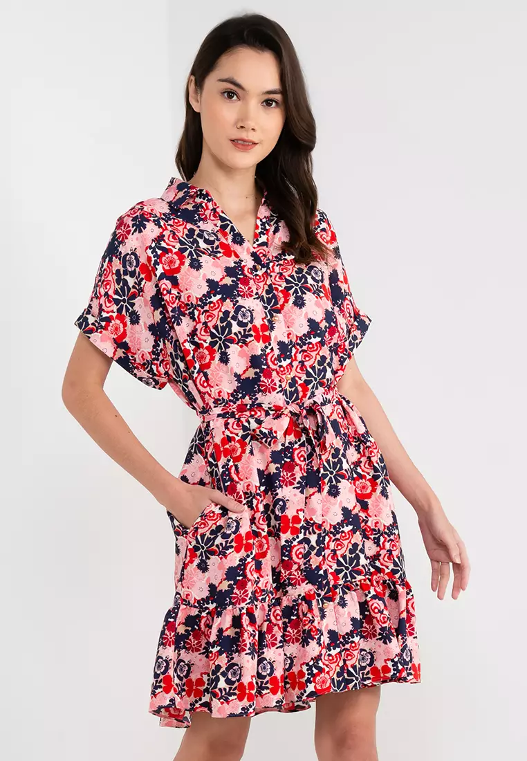 Chiffon flare dress hot sale