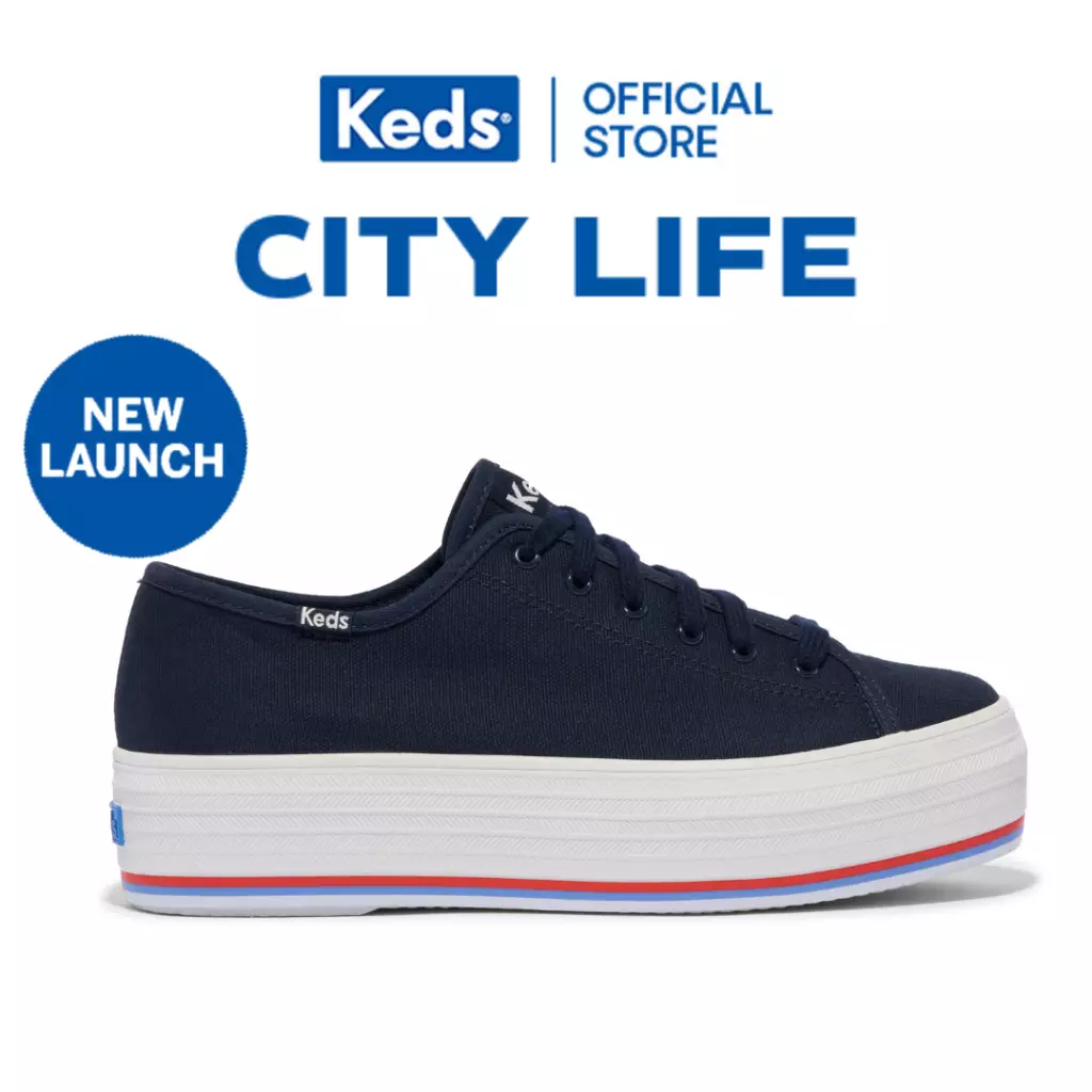 Triple Up Canvas Bottom Foxing Stripe-WF68139