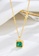 LYCKA gold LDR3202 Classic Emerald Necklace 7D855AC69B7B4FGS_2
