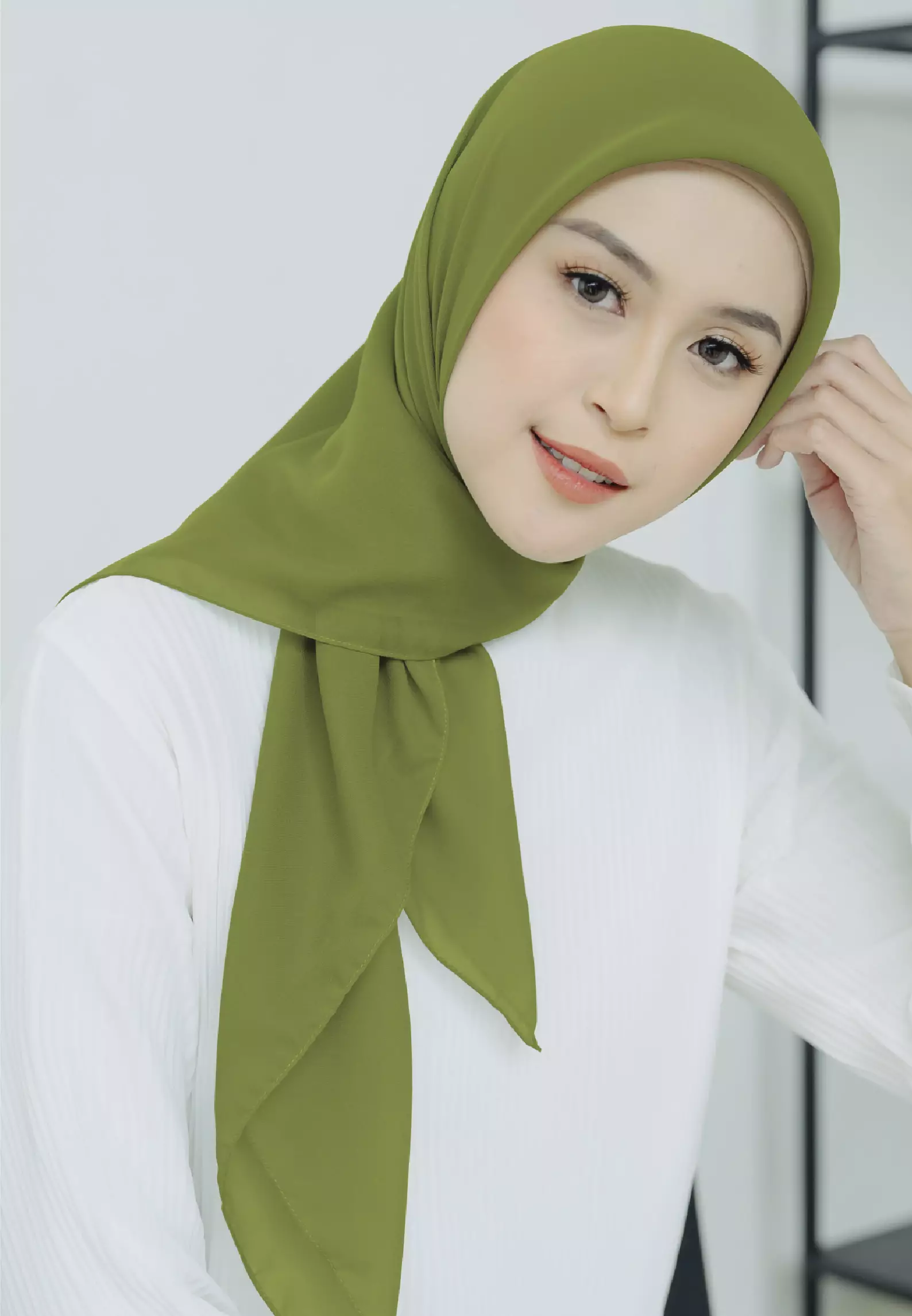 Polly Cotton (Hijab Segiempat Bella Square) Seaweed