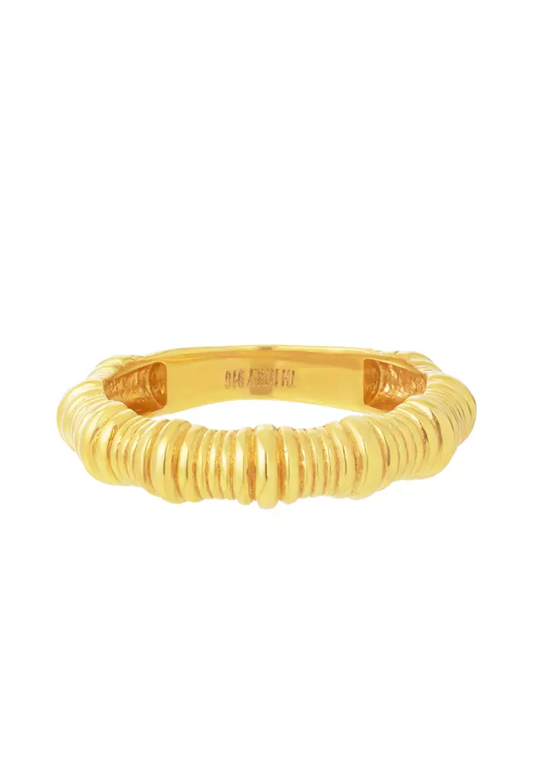 Buy Tomei Tomei Lusso Italia Twisted Ring Yellow Gold 916 Online