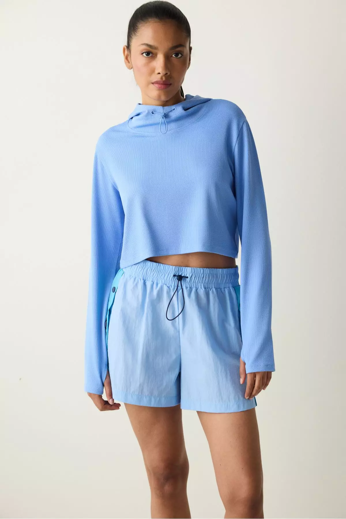Hooded Light Blue Top