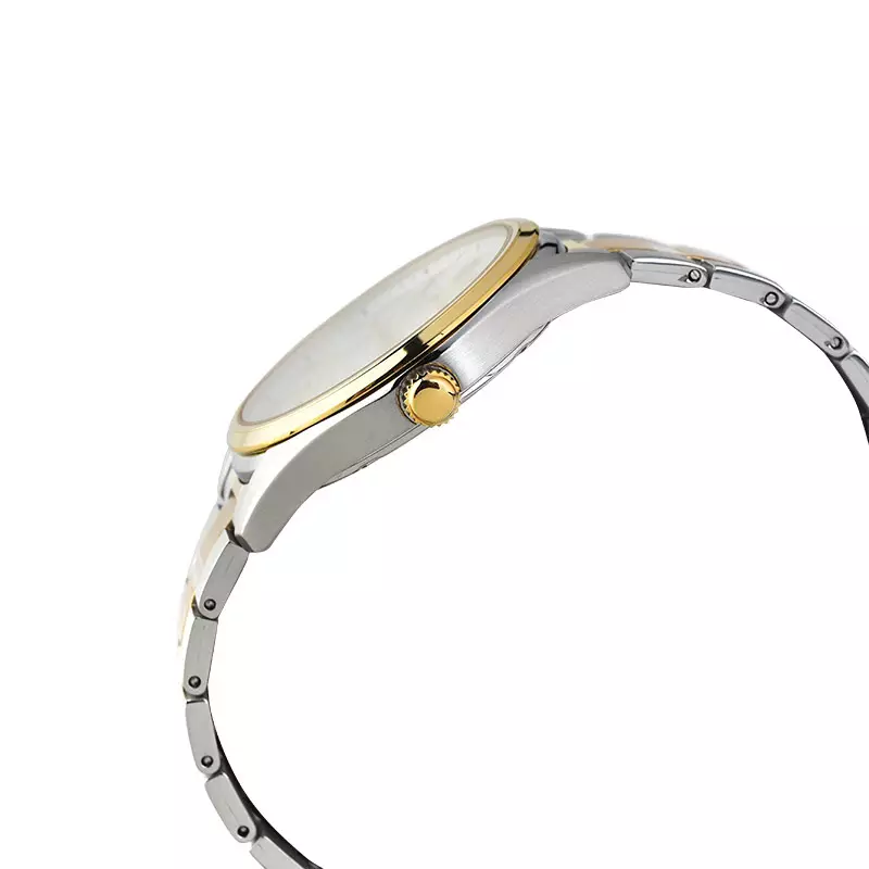 Jam Tangan Pria Seiko Classic SUR446P1 Men Silver Dial Dual Tone Stainless Steel Strap