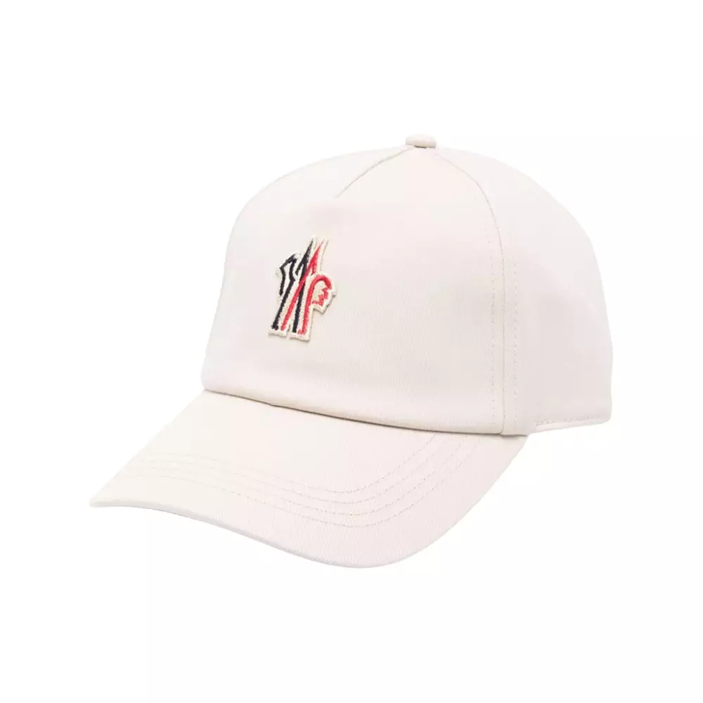 Logo Patch Baseball Cap Ecru