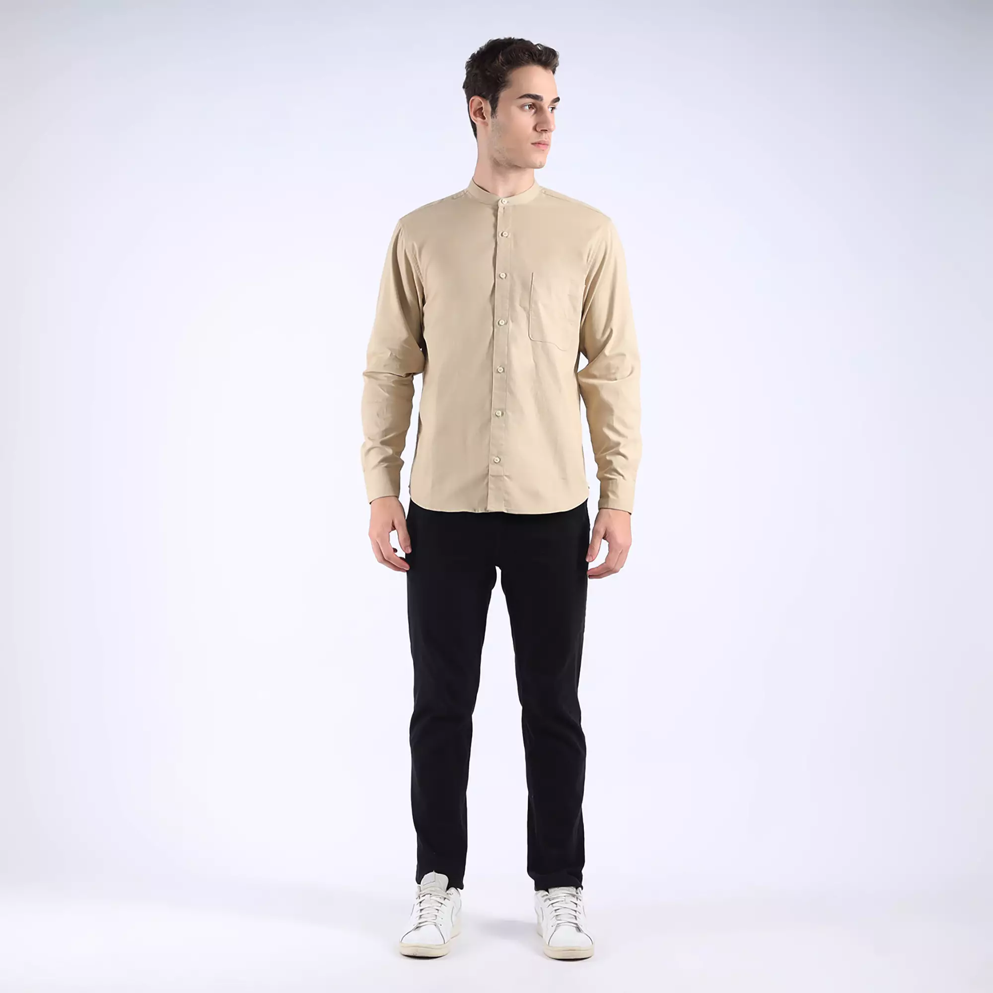 LARUSSO X Rizky Ridho - Form + Focus - Koko Ultra Soft Lengan Panjang - Twill Brown