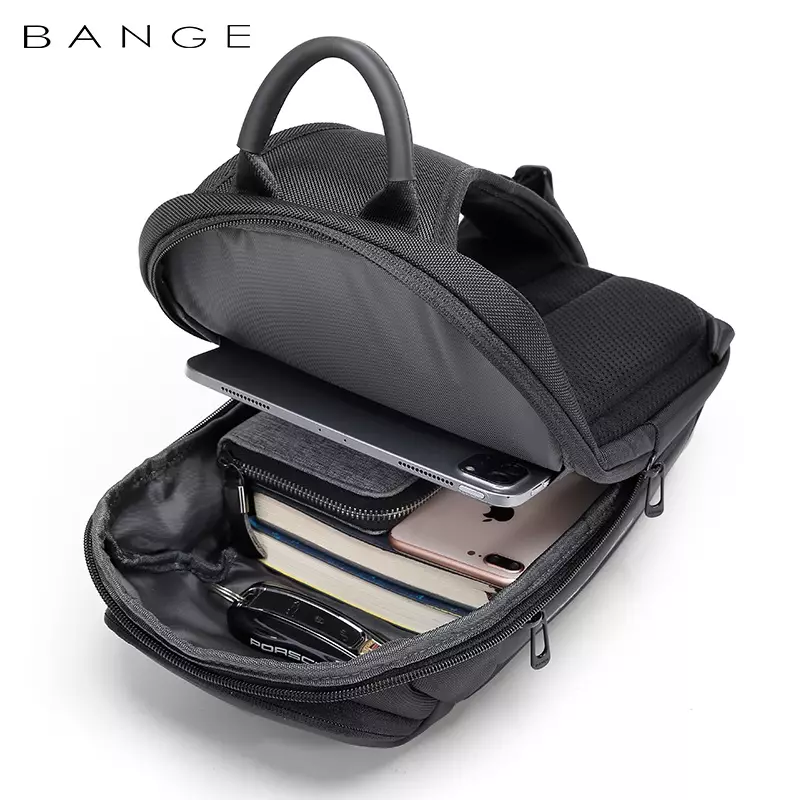 Bange BG7566 Tas Selempang Sling Bag Pria - BLACK