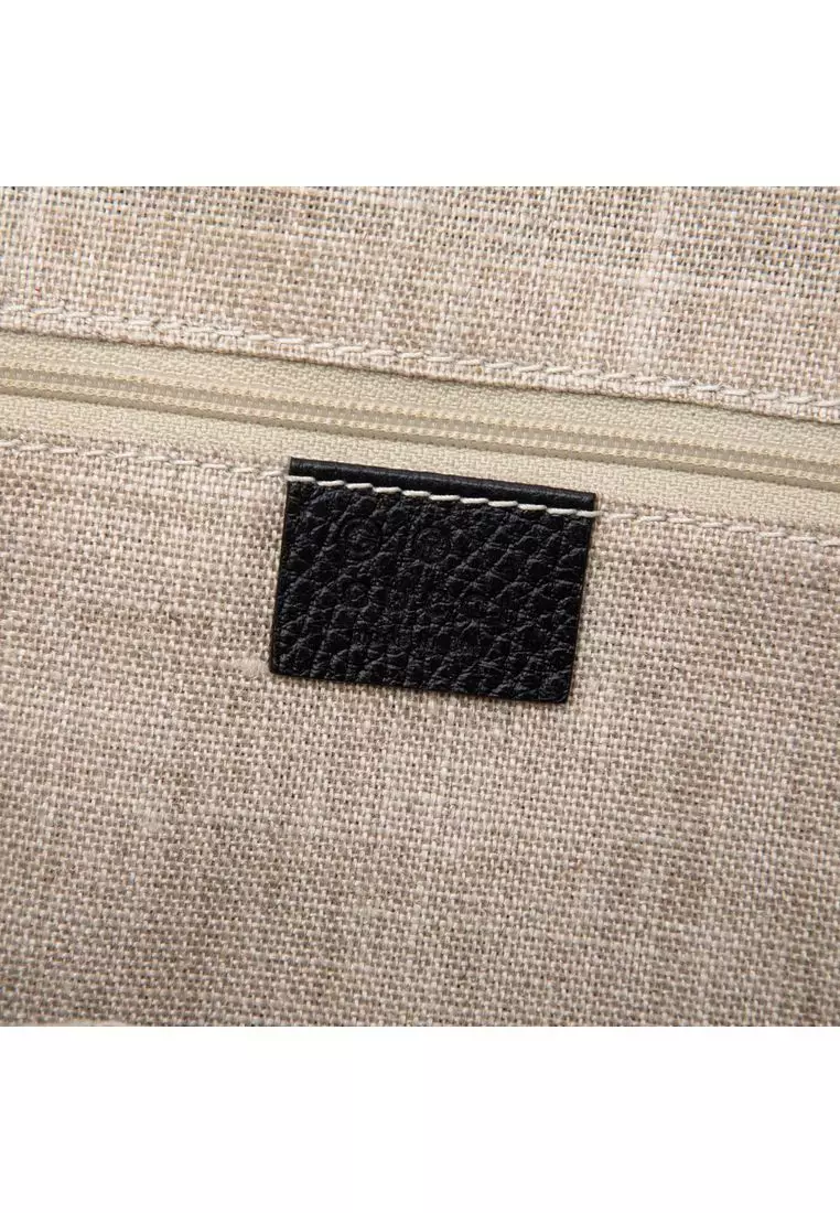 Pre-Loved Gucci Medium Calfskin Gg Charm Dome Satchel
