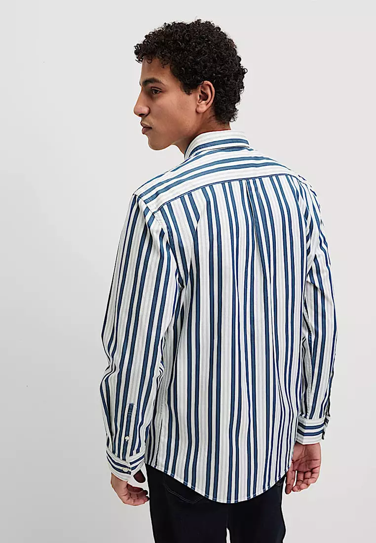 Cotton Rich Striped Shirt