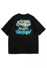 HOODHOOD ♥ FAKE Graphic Overfit T-shirt /追跡付 フェイクグラフィックオーバーハーフスリーブTシャツ - HOODHOOD