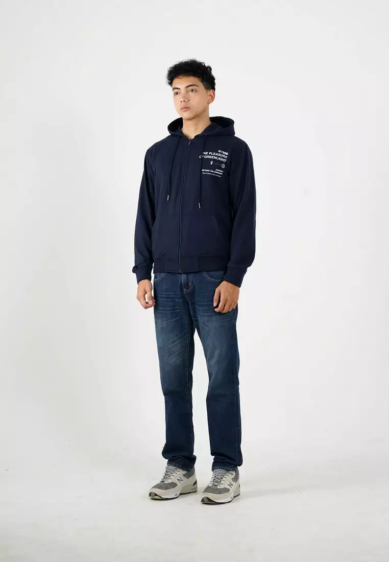 Greenlight Men's Jacket Zipper Hoodie Sweatshirt Regular Fit French Terry OL-C040225