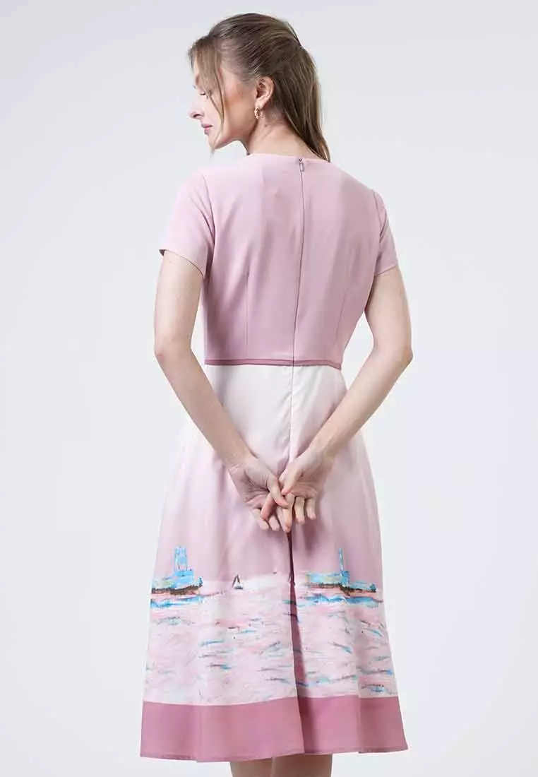 Marina Landscape A-Line Dress