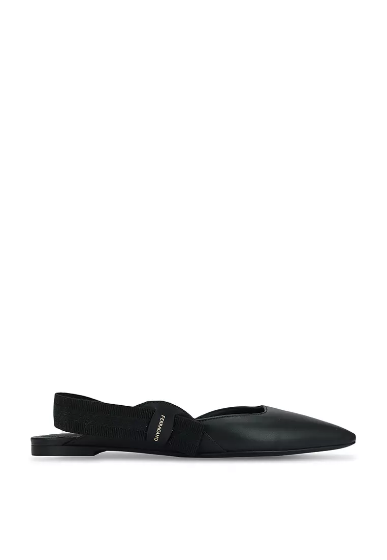 Discount on Salvatore Ferragamo  shoes - SKU: Vanie Grosgrain Slingback Flats (Ik)