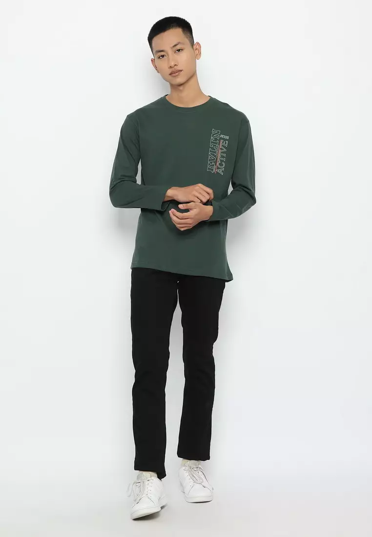 RBJ T-Shirt Cotton Lengan Panjang Pria 207131593